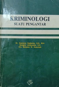 Image of KRIMINOLOGI SUATU PENGANTAR