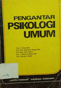 Image of PENGANTAR PSIKOLOGI UMUM